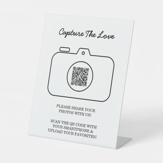 Capture The Love Photo Sharing QR Code  台座サイン (正面)