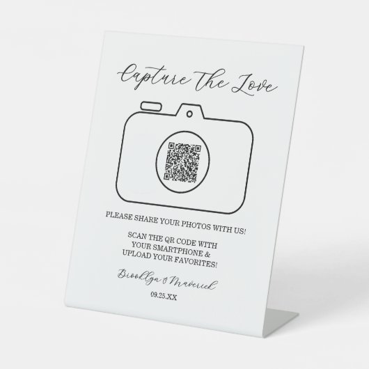 Capture The Love Photo Sharing QR Code 台座サイン (正面)