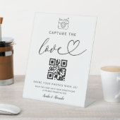 Capture The Love QRコード フォトウェディングサイン 台座サイン (インサイチュ)