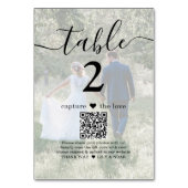 Capture the Love QR Code Light 2フォト結婚ズ テーブルナンバー (正面)