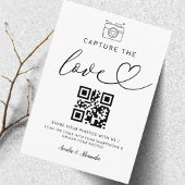 Capture The Love Qr Code Photo Wedding Sign エンクロージャーカード