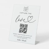 Capture The Love Qr Code Photo Wedding Sign  台座サイン (正面)
