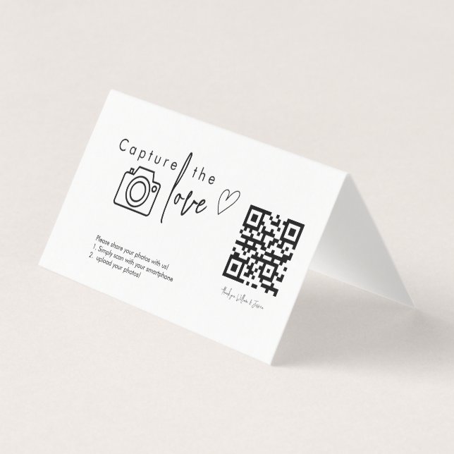 Capture the Love QR Code, Wedding Photo Signs  (正面)
