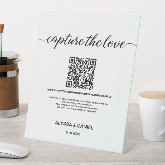 Capture the Love Wedding QR Code Photo sharing 台座サイン (インサイチュ)
