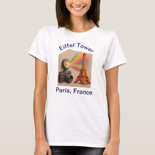 Capture the Magic of the World – Eiffel Tower Tシャツ (正面)