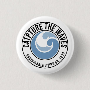 『Capture the Waves』 3cmラウンドバッジ 缶バッジ