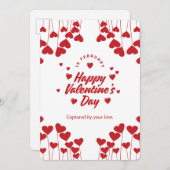 "Captured by Your Love" – Elegant Modern Valentine 招待状 (正面/裏面)