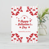 "Captured by Your Love" – Elegant Modern Valentine 招待状 (スタンド正面)