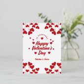 "Captured by Your Love" – Elegant Modern Valentine 箔シーズンポストカード (立ち正面)