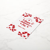 "Captured by Your Love" – Elegant Modern Valentine 箔シーズンポストカード (回転した状態)