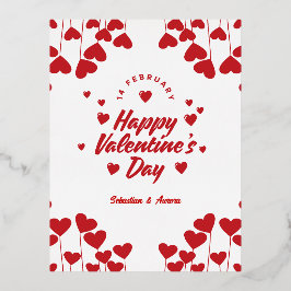 "Captured by Your Love" – Elegant Modern Valentine 箔シーズンポストカード