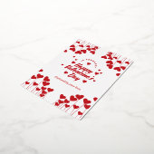 "Captured by Your Love" – Elegant Modern Valentine 箔シーズンポストカード (回転した状態)