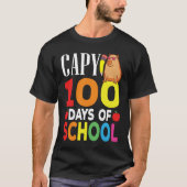 Capy 100 Days Of School Teacher Capybara Tシャツ (正面)