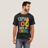Capy 100 Days Of School Teacher Capybara Tシャツ (正面フル)