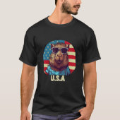 Capy 4th of July Capybara USA Tシャツ (正面)