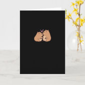 Capy Better Together Cute Animal Design  カード (黄色い花)