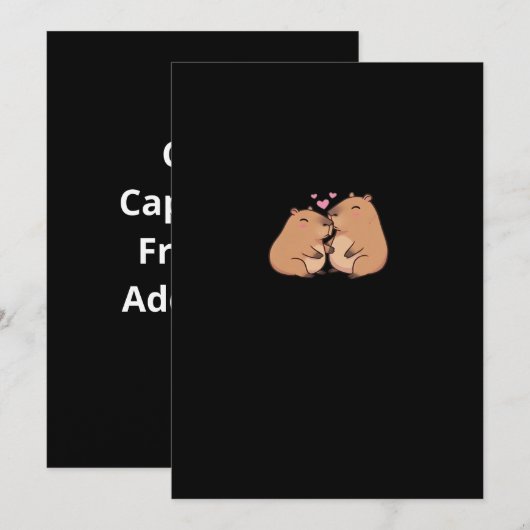 Capy Better Together Cute Animal Design  シーズンカード (正面/裏面)