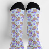Capy Birthday Capybara Funny Animal Lover Socks ソックス (上部)