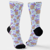 Capy Birthday Capybara Funny Animal Lover Socks ソックス (傾斜あり)
