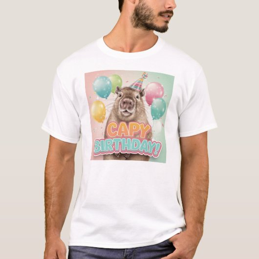 Capy Birthday! Tシャツ (正面)