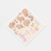 Capy capy birthday スタンダードランチョンナプキン (角)