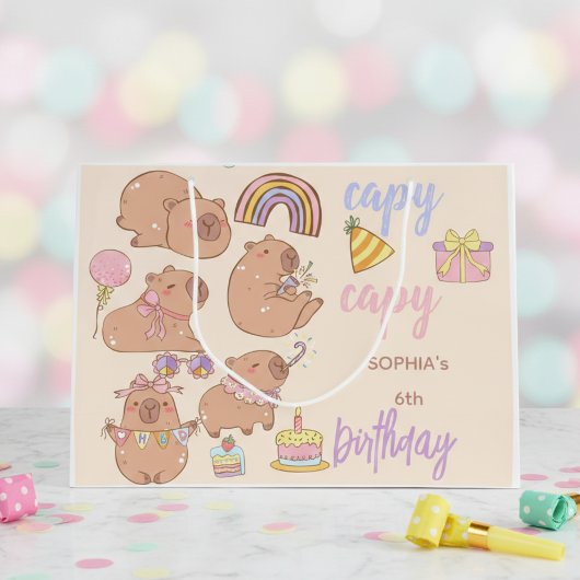 Capy capy birthday ラージペーパーバッグ