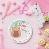 Capy capy capybara birthday ペーパープレート (パーティー)