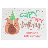 Capy capy capybara birthday ラージペーパーバッグ (正面)