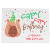 Capy capy capybara birthday ラージペーパーバッグ (裏面)
