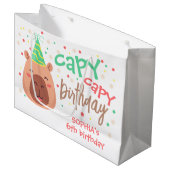 Capy capy capybara birthday ラージペーパーバッグ (正面アングル)