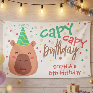 Capy capy capybara birthday 横断幕