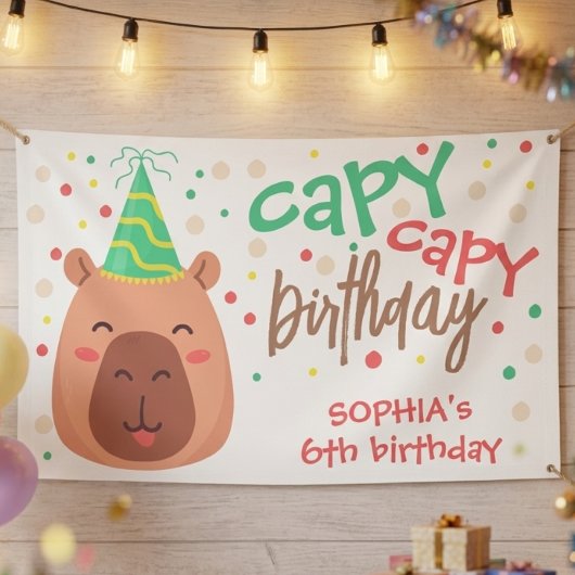Capy capy capybara birthday 横断幕