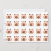 Capy capy capybara birthday invitation 招待状 (裏面)