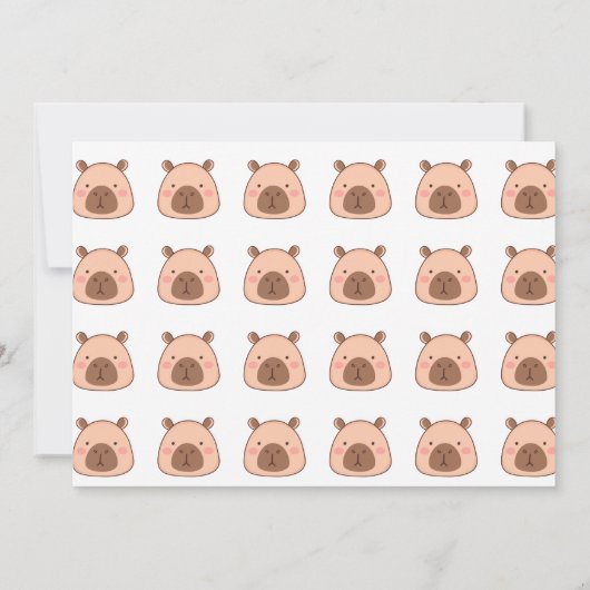 Capy capy capybara birthday invitation 招待状 (裏面)