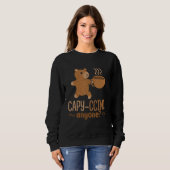 Capy Ccino Anyone Capybaras Animal Capybara Rodent スウェットシャツ (正面フル)