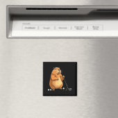 Capy Golf Player Cute Cappy Srts Cartoon Design マグネット (インサイチュ (食洗機))