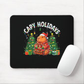 Capy Holidays Capybara Santa Hat Xmas Men Women Ki マウスパッド (マウス)