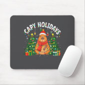 Capy Holidays Capybara Santa Hat Xmas Men Women Ki マウスパッド (マウス)