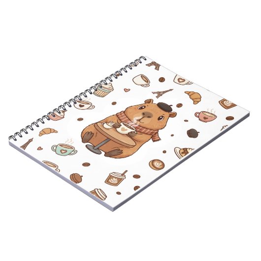 Capy-Paris: A Cozy Sip of Calm ノートブック (左側)