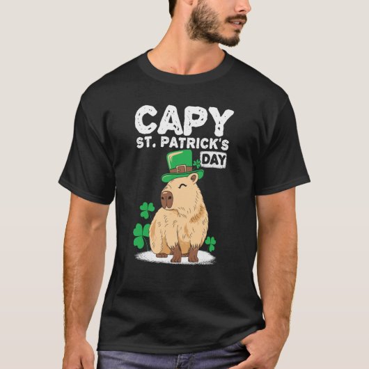 Capy St Patrick's Day Capybaras Capybara   1 Tシャツ (正面)