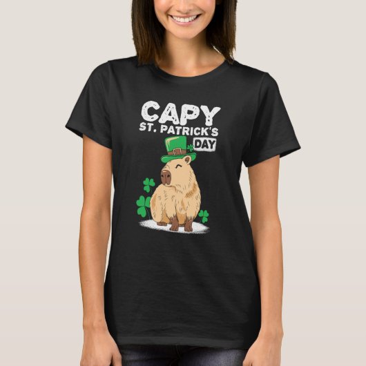 Capy St Patrick's Day Capybaras Capybara   1 Tシャツ (正面)