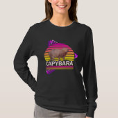 Capybara 80s retro vibe man women capybara tシャツ (正面)