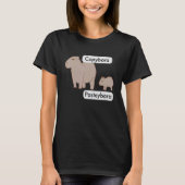 Capybara and Baby Capybara Pup Copy Paste Pun Tシャツ (正面)