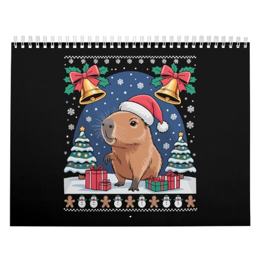 Capybara Animal Lover Xmas Gift Ugly Capybara  カレンダー (カバー)