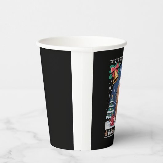 Capybara Animal Lover Xmas Gift Ugly Capybara  紙コップ (右)