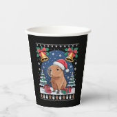 Capybara Animal Lover Xmas Gift Ugly Capybara  紙コップ (正面)