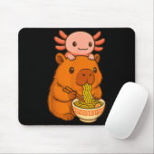 Capybara Anime Ramen Axolotl Funny Graphic Kawaii マウスパッド (マウス)