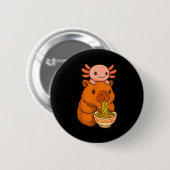 Capybara Anime Ramen Axolotl Funny Graphic Kawaii  缶バッジ (正面&裏面)