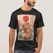 Capybara Anime Ramen Kawaii Japanese Capy Tシャツ (正面)