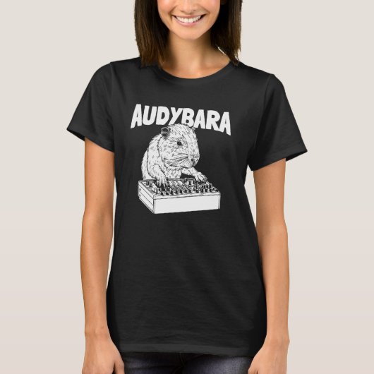 Capybara Audio Engineer Studio - Producer Sound Au Tシャツ (正面)